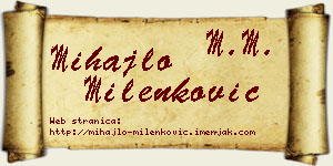 Mihajlo Milenković vizit kartica